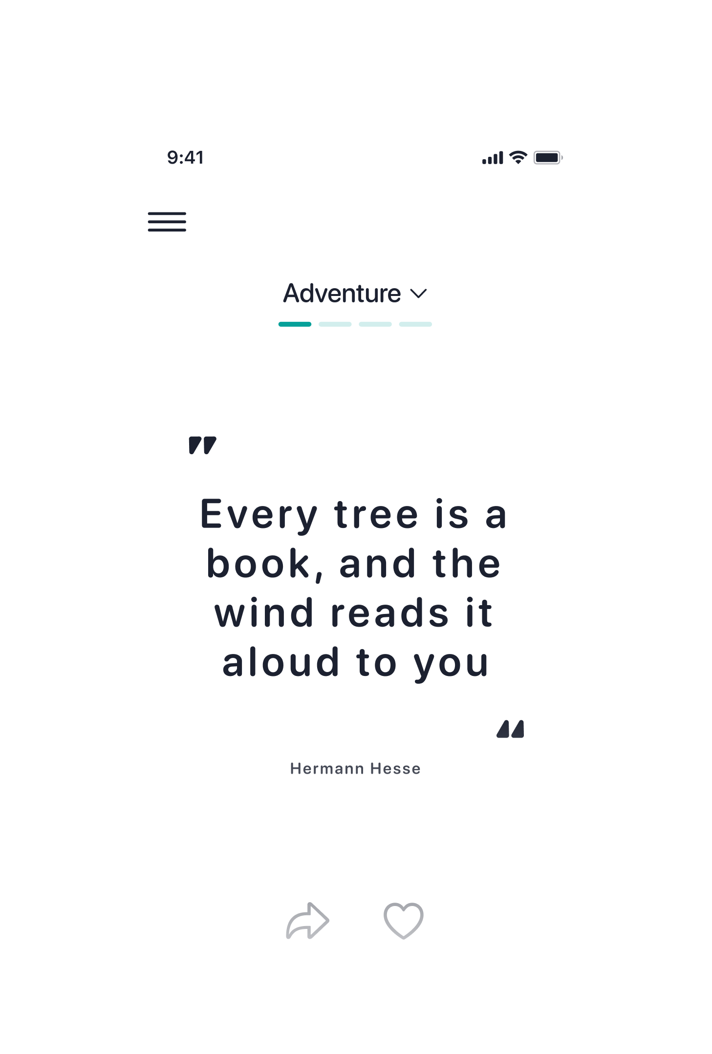 QuoteMe App Interface